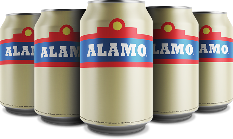 Alamo Beer cans